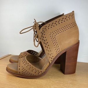 Gianni Bini Gypsie Days Leather Sandal Heels Women’s Size 9.5